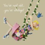 Birthday Card - Female Not Old You're Vintage Funny Humour One Lump Or Two