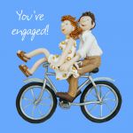 Engagement Card - You're Engaged Bicycle - Funny One Lump Or Two