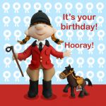 Birthday Card - Cute Horse Rider Pony - Girl - Ferdie & Friends 