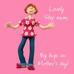 Mother's Day Card - Lovely Step Mum - Funny One Lump Or Two 