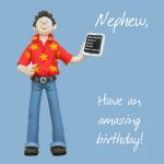 Birthday Card - Nephew - Male Funny One Lump Or Two