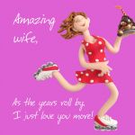 Birthday Card - Amazing Wife - Female Funny One Lump Or Two
