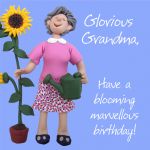 Birthday Card - Glorious Grandma - Female Funny One Lump Or Two 