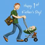 Father's Day Card - 1st Fathers Day - Funny One Lump Or Two 
