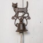 Cast Iron Cat Door Bell - Garden Front Door Charming