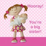 Greetings Card - You're a Big Sister- Girl - Ferdie & Friends 