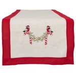 Christmas Embroidered Linen Table Runner - Clayre & Eef