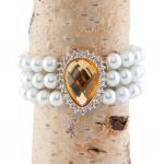 Gold with Faux Pearl Stylish Bracelet