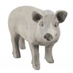 Large Grey Decoration Pig Statue Length 62cm - Poly Resin - Clayre & Eef