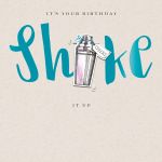 Birthday Card - Shake - Milkshake - 3D Hooray Ling Design 