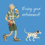 Retirement Card - Dog Enjoy - One Lump Or Two 