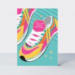 Birthday Card - Female Girly Trainers Pink - Piccolo