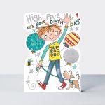 Birthday Card - Boy Kids - High Five - Die-cut - Star Jumps