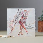 Birthday Card - Dressage Horse Step Out In Style - Deckled Edge