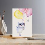 Greetings Card - The Kitten Cat - Deckled Edge 