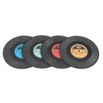 Vinyl Coaster Set of 4 - Novelty Gift - Funtime