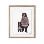 Super Hero Mum Bear - Wall Art Print Framed - Esme Lintin