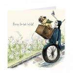 Birthday Card - Born To Be Wild Motorbike - Pug Dog - Gracie Tapner
