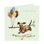 Birthday Card - It's Paw-ty Time! - Sausage Dog - Gracie Tapner