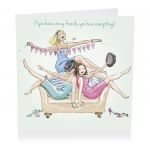 Birthday Card - Crazy Friends - Sofa - Glittered - Angie Thomas