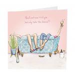 Birthday Card - Female Hard Work Won't Kill You - Sofa - Angie Thomas
