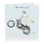 Birthday Card - Male - What Midlife Crisis? - Motorbike - Angie Thomas