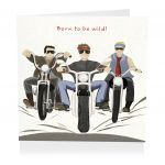 Birthday Card - Male Born to be Wild Motorbike - Angie Thomas