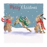 Christmas Card - Festive Hares - The Wildlife Ling Design
