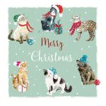 Charity Christmas Card Pack - 6 Cards Xmas Cat Purrfect - Ling Design