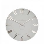 12" 30cm Mulberry Wall Clock Silver Cloud Grey - Thomas Kent