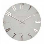 20" 51cm Mulberry Wall Clock Silver Cloud Grey - Thomas Kent