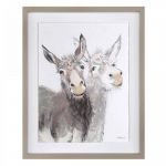 Double Trouble - Donkey - Wall Art Print Framed - Adelene Fletcher
