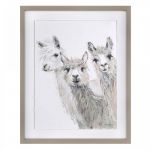 Three Musketeers - Llama - Wall Art Print Framed - Adelene Fletcher