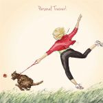 Birthday Card - Female Personal Trainer! Dog - Angie Thomas