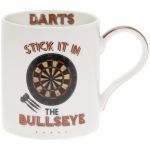 Darts Bullseye Motive Fine China Mug - Boxed