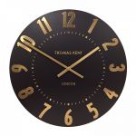 20" 51cm Mulberry Wall Clock Onyx Black Gold - Thomas Kent