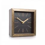 5" Garrick Wood Mantel Clock Graphite - Thomas Kent