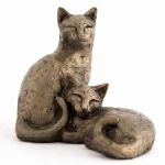 Cat Cold Cast Bronze Ornament - Toby & Poppy - Frith Sculpture