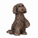 Cockapoo Begging Dog Cold Cast Bronze Miniature Ornament - Bella - Frith Sculpture