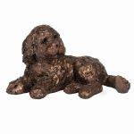 Cockapoo Lying Dog Cold Cast Bronze Miniature Ornament - Pickwick - Frith Sculpture