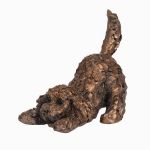 Cockapoo Dog Cold Cast Bronze Miniature Ornament - Mischief - Frith Sculpture