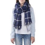 Blue & White Check Scarf Pashmina Shawl - Clayre & Eef