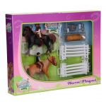 Horses Playset - 2 Horses Riders & Accessories 25 items - Kids Globe V050072