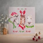 Christmas Card - Horse Pony Neigh - Deckled Edge