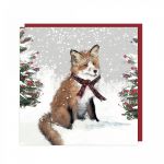 Charity Christmas Card Pack - 6 Cards - Fox Snowflakes - Glitter Shelter