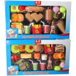 Fast Food Plastic Play Set - Baguette or Burger - Pretend Play