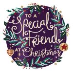 Christmas Card - Special Friend - Purple - Talking Pictures