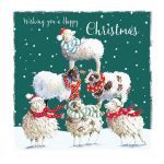 Charity Christmas Card Pack - 6 Cards - Winter Woolies Sheep - Ling Design