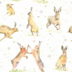 Country Hare Wrapping Paper 2 Sheets & 2 Tags - Arty Penguin