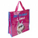 Llama No Drama Pink Design Reusable Shopping Bag